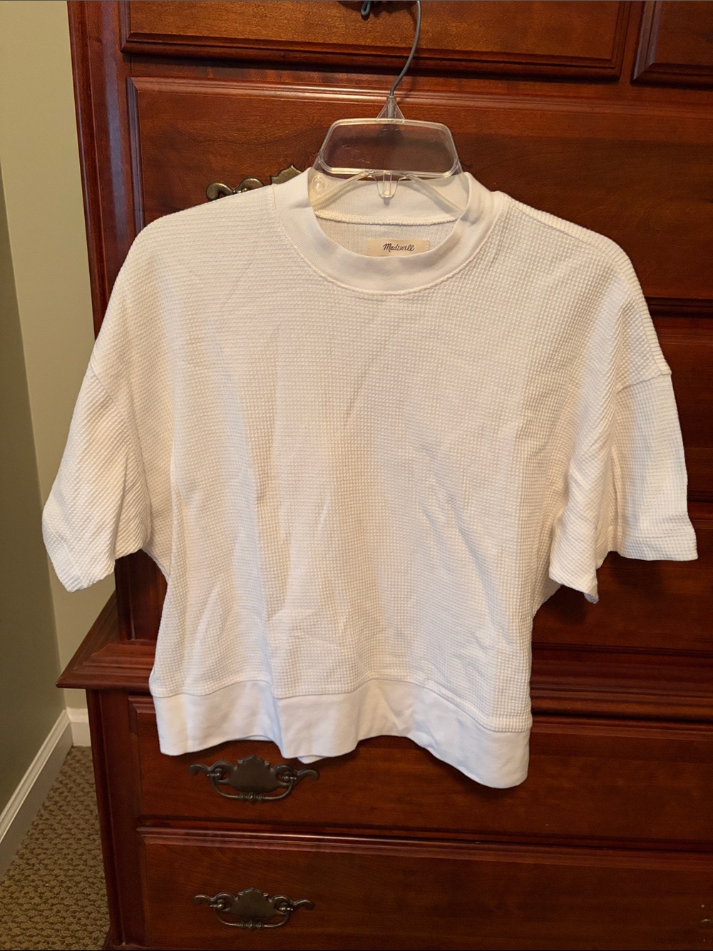 Madewell Ivory Short-Sleeve Waffle Knit Tee